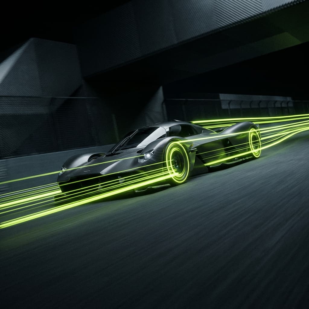 Motorsport racing action shot