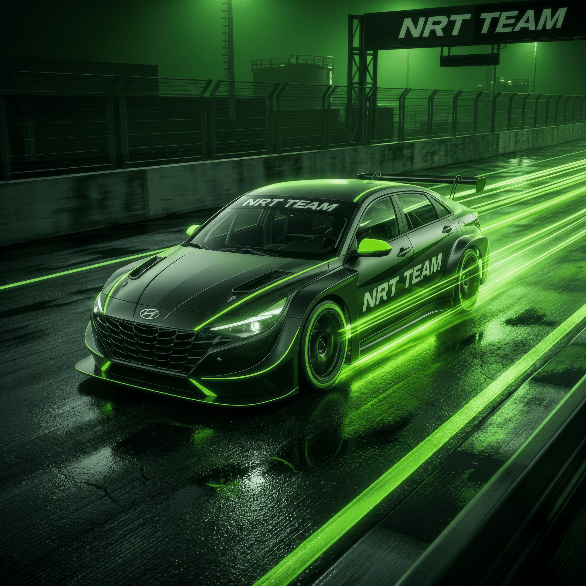 Touring cars racing in close competition